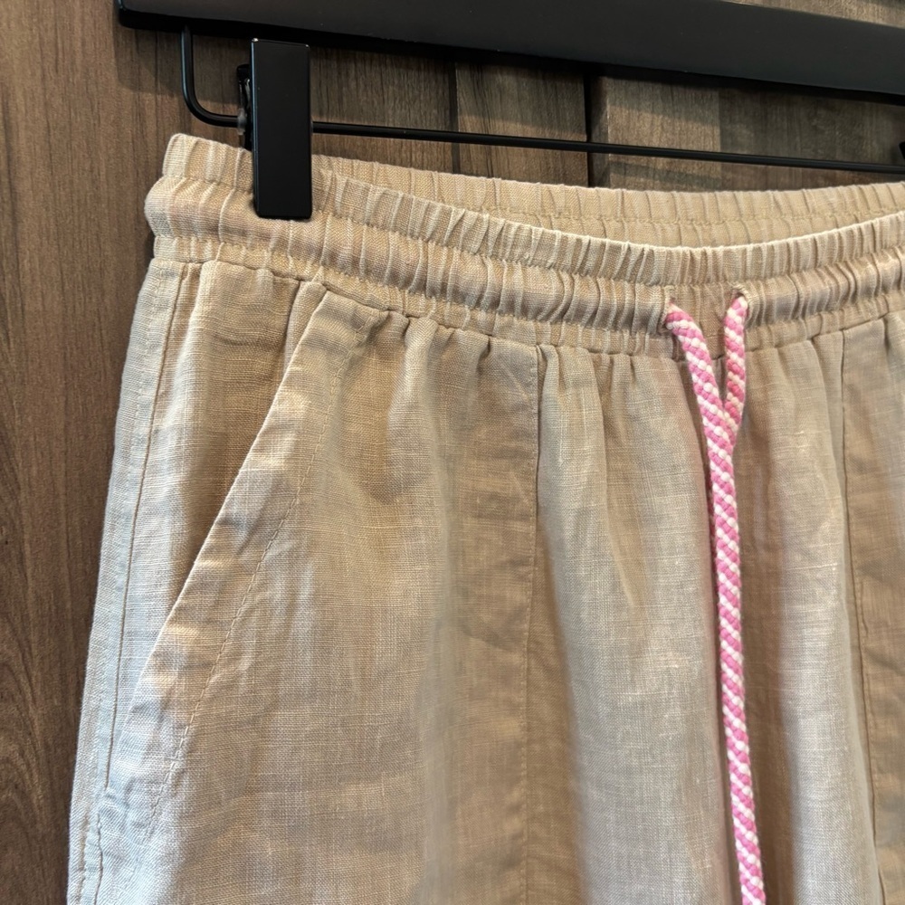 Sundry size 1 pull-on linen pants Biege small - Picture 3 of 9